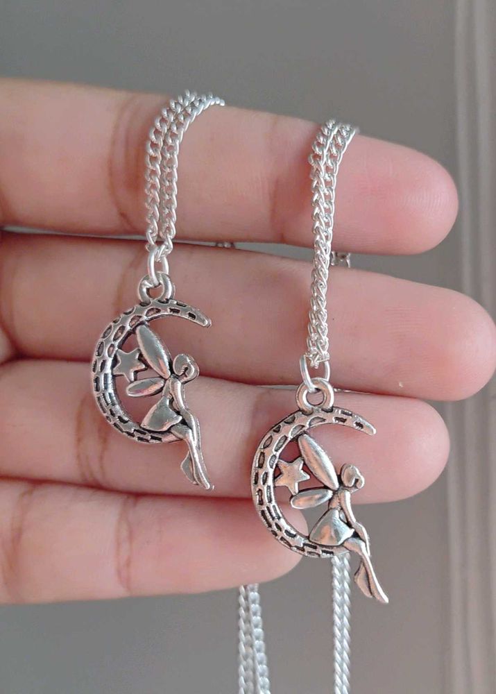 Fairy Moon Pendant Necklace