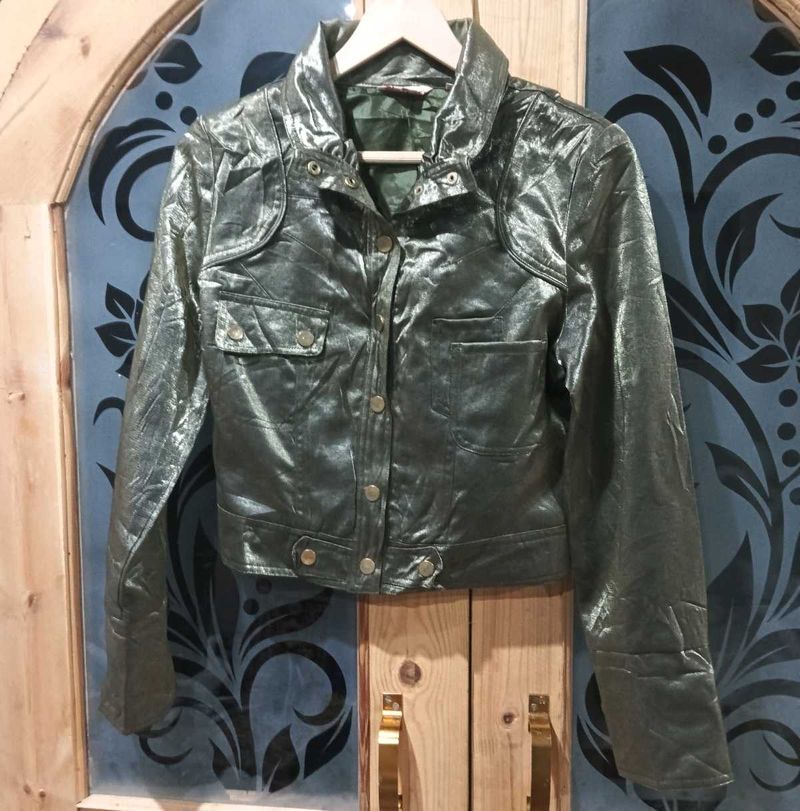 Theory Faux Leather Cropped Jacket