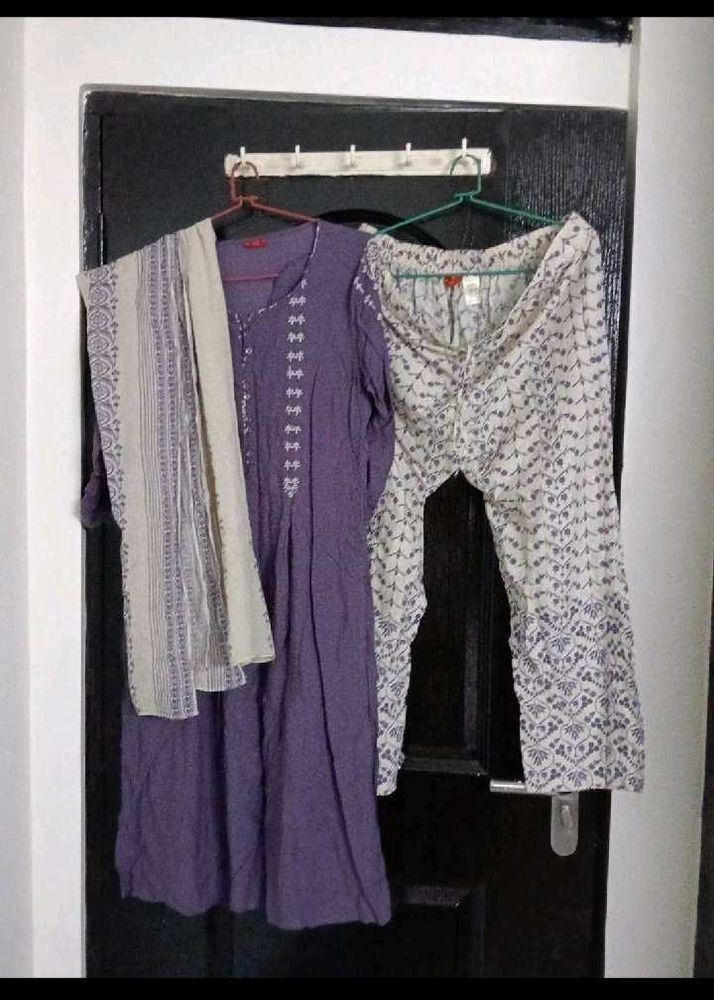 W Cotton Kurta Set