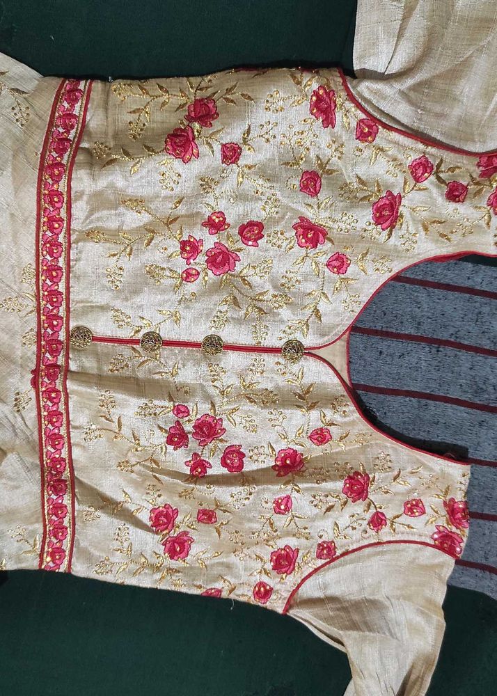 Rose Embroidery Party Wear Gown