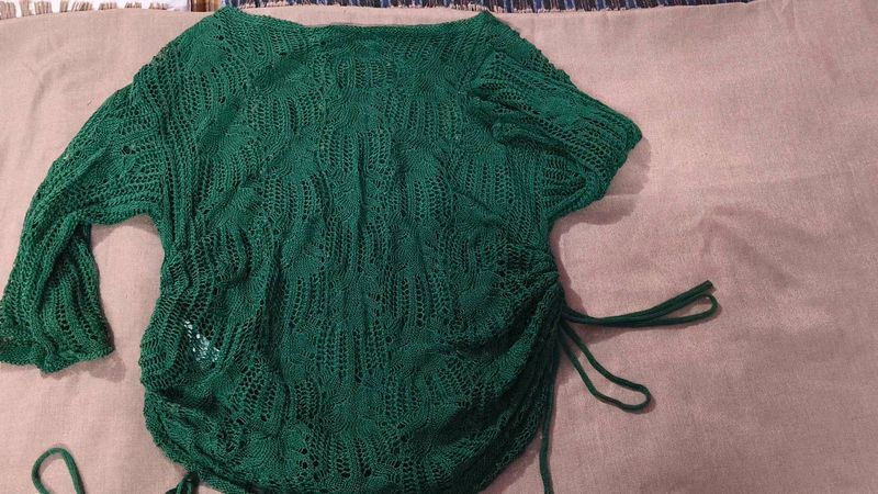 Green Netted Top