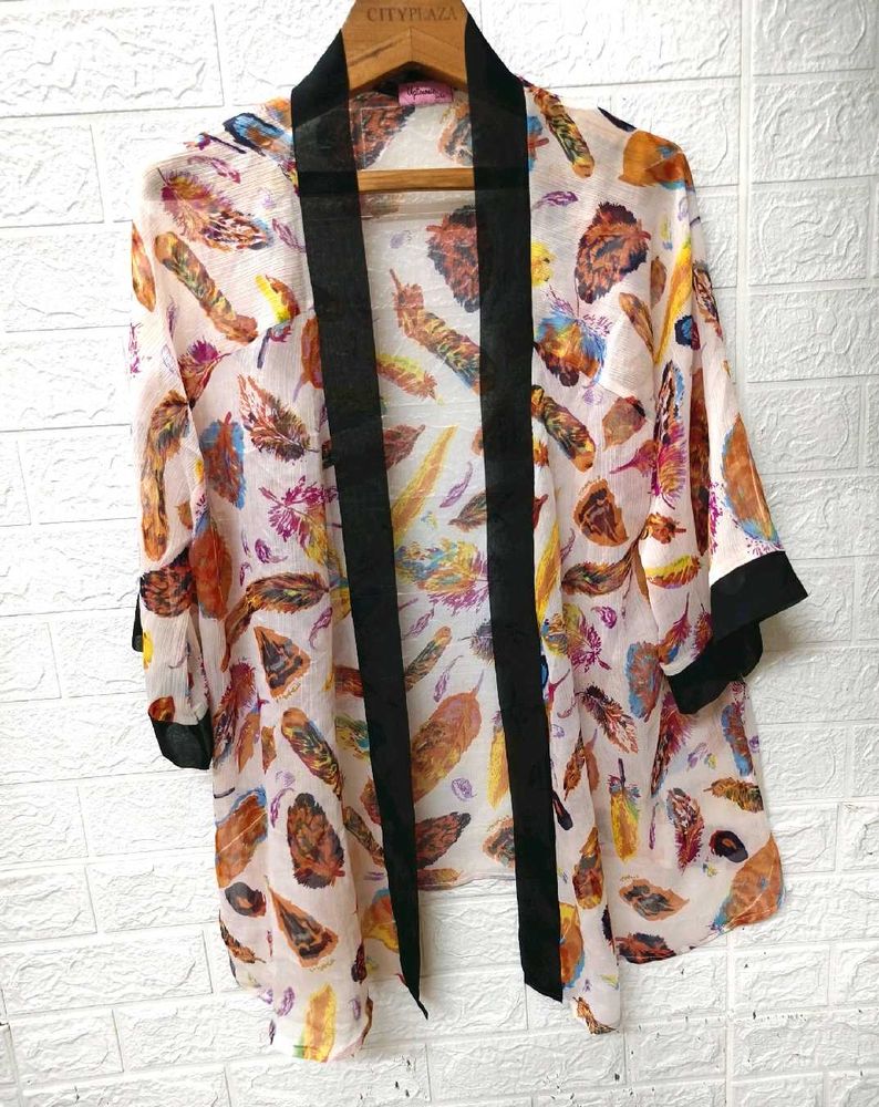 🎁Buy 2 Get 1 Free 🎁Feather Print Kimono
