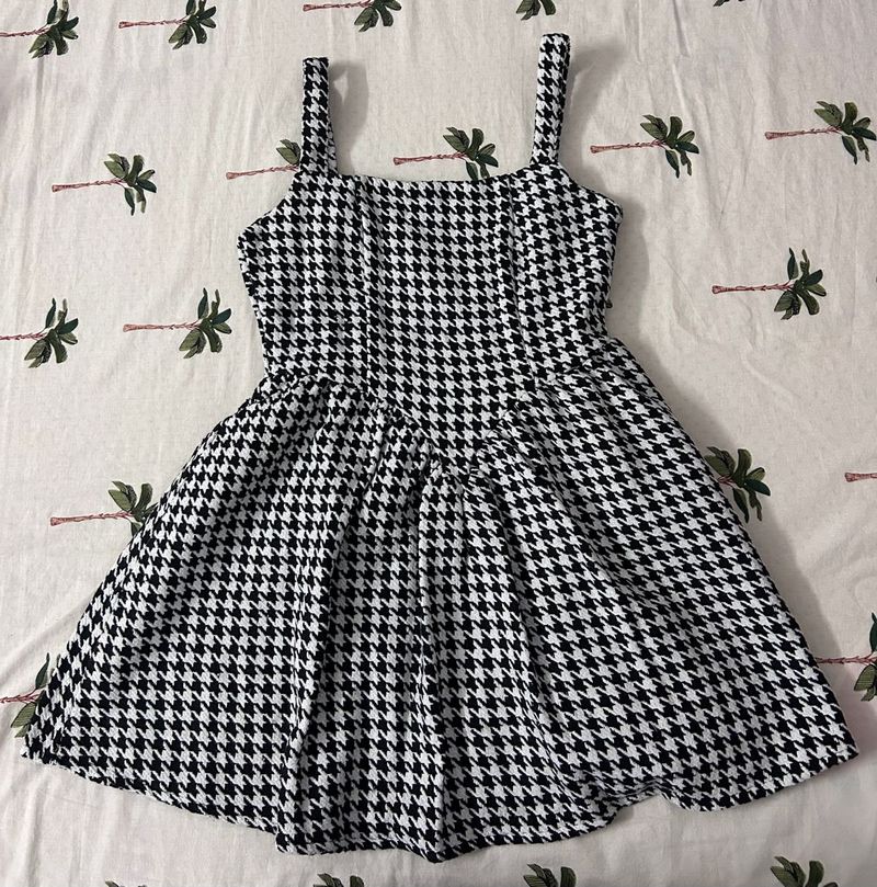 Houndstooth Fit &amp; Flare Dress
