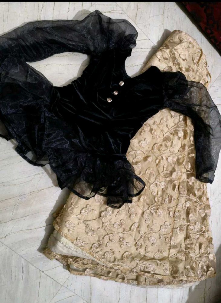 Elegant Black Ethnic Gown