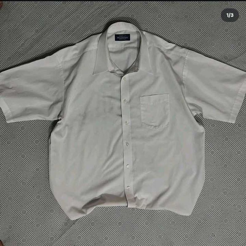 Vintage White Short Sleeve Button-Down