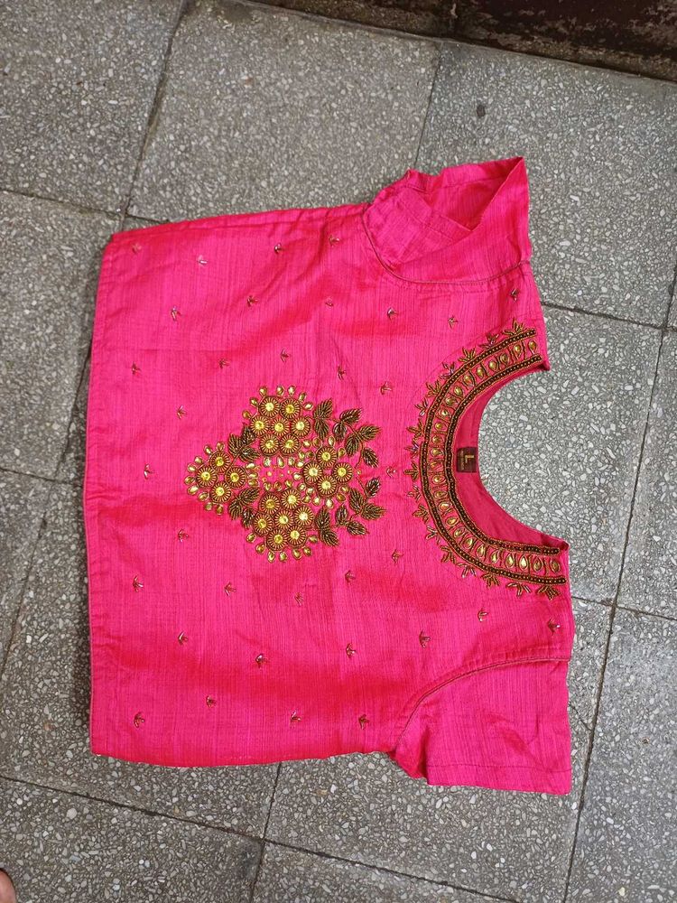 Pink Embroidered Blouse