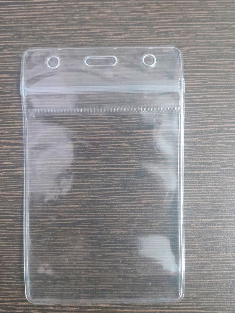 2 PC New Transparent Card Holder For Voter ID Aad
