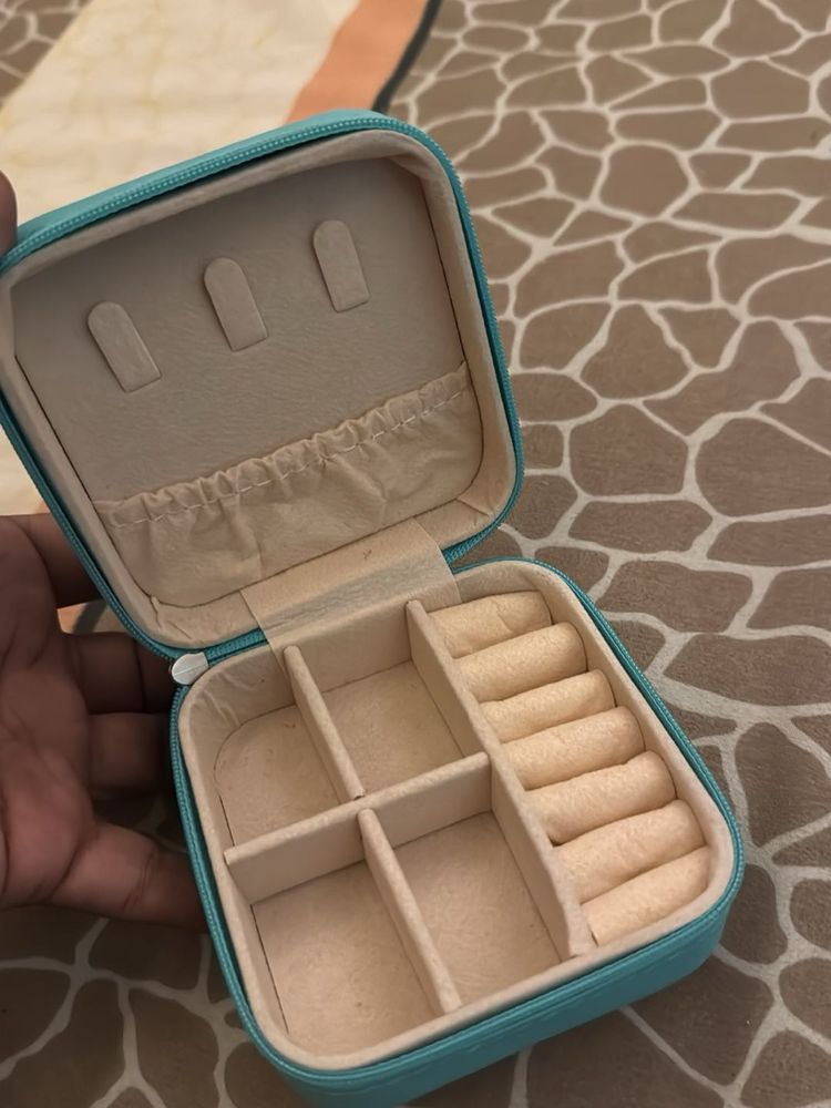 Teal Jewelry Travel Case