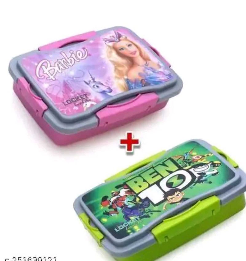 Barbie &amp; Ben 10 Lunch Boxes - Set of 2