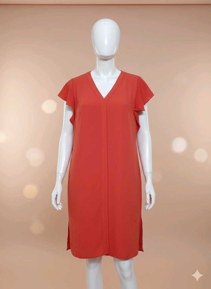 Chic Red Shift Dress