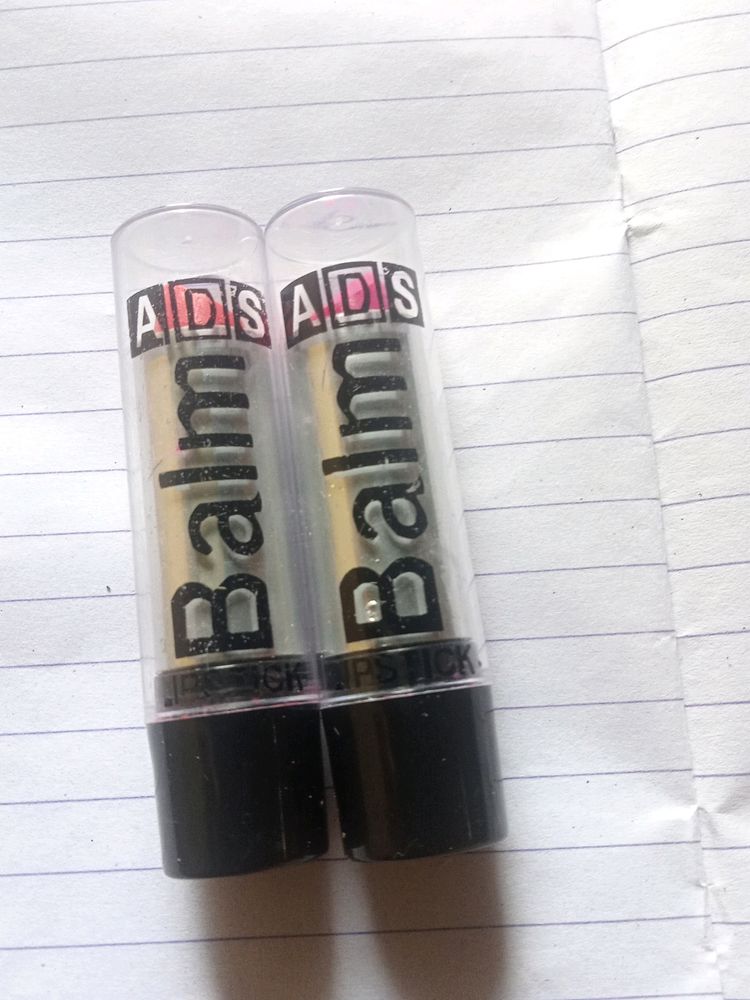 Brand:ADS. 2 Balm Lipstick Pink And Purple