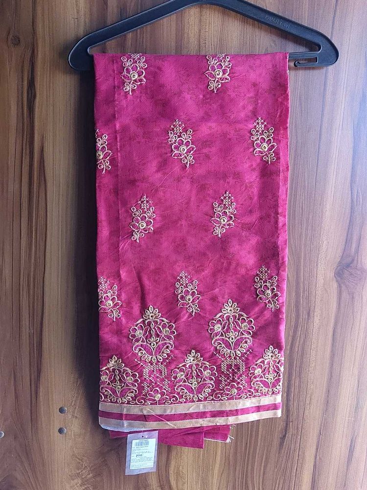 Elegant Pink Embroidered Kurta Fabric
