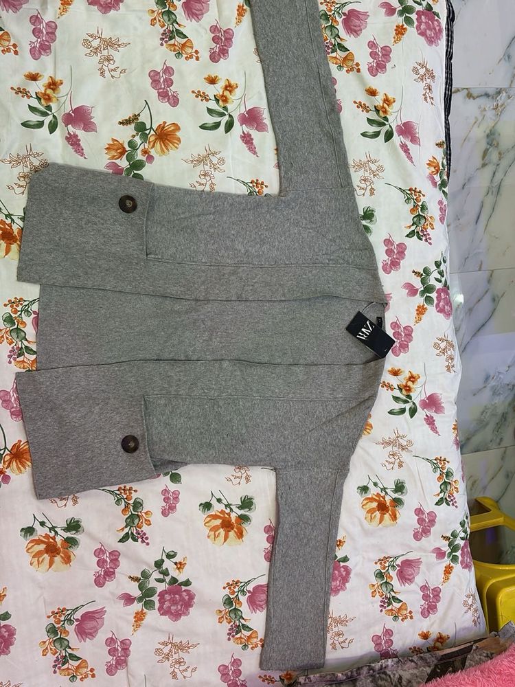 Zara Grey Textured Jacket