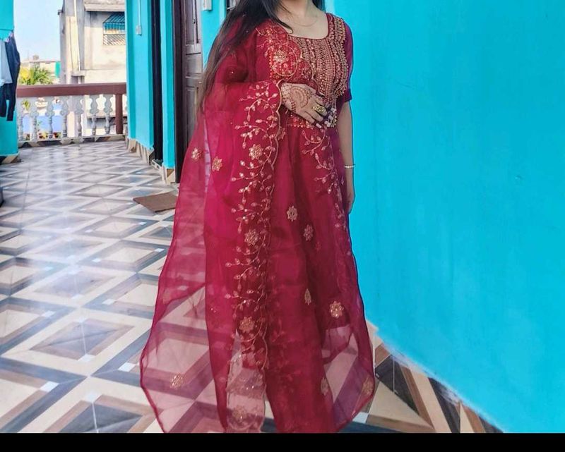 💥🎀Red Kurti Set🎀💥