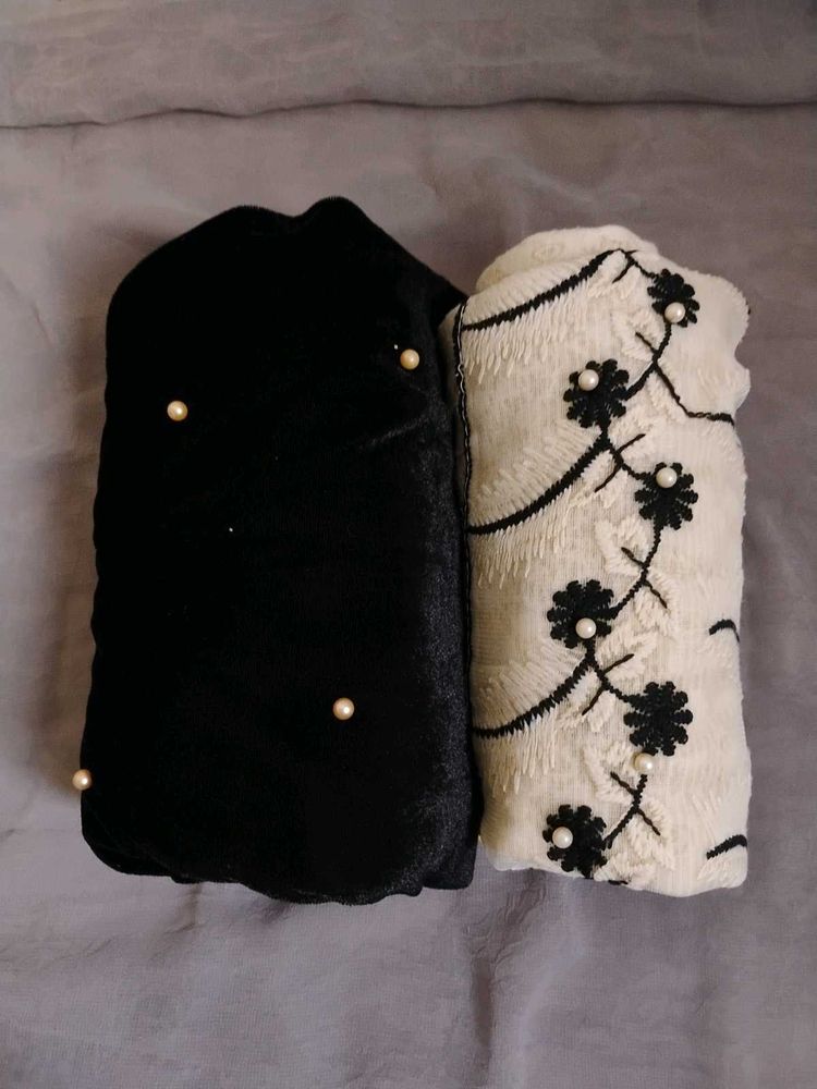 Black &amp; Beige Dupatta – Stylish Ethnic Wear