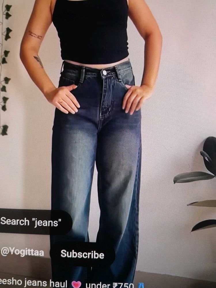 Wide Leg Dark Wash Jeans