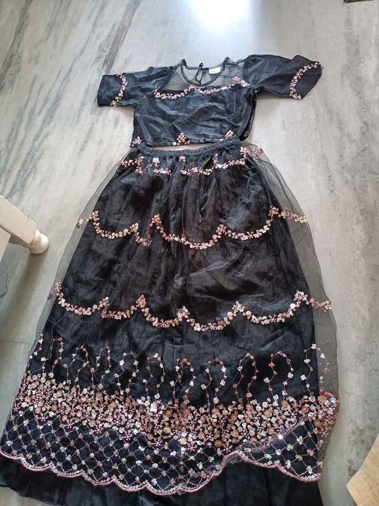 Black Sequined Lehenga Choli
