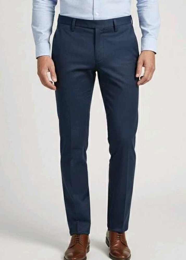 Men's Navy Blue Formal Trousers