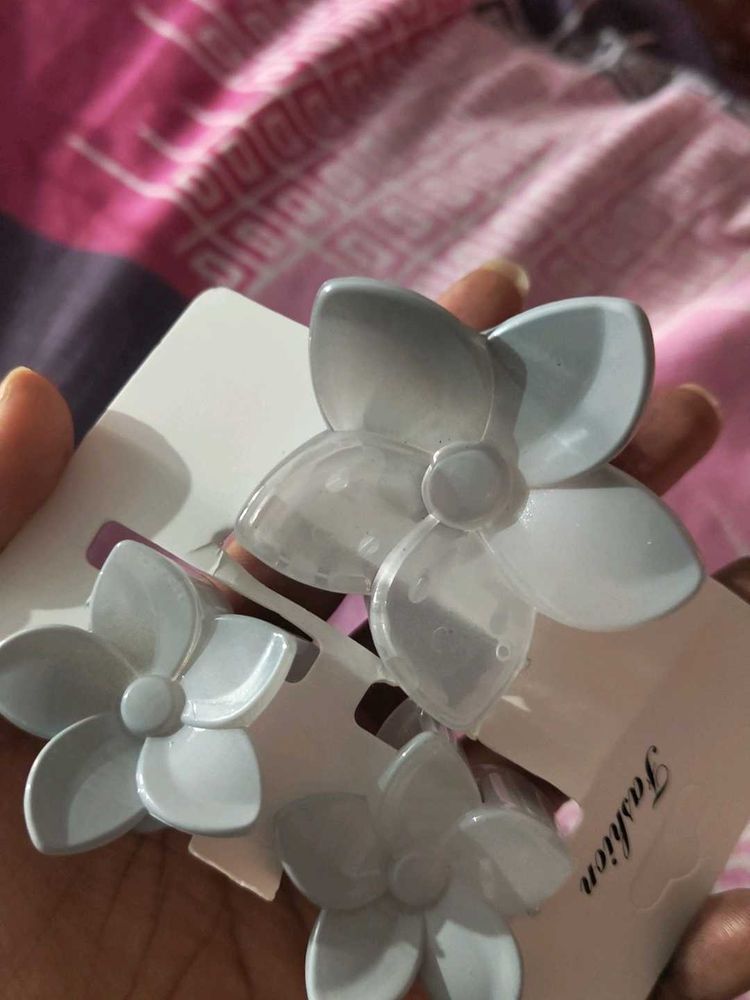 Flower Hair Clips - Set of 3