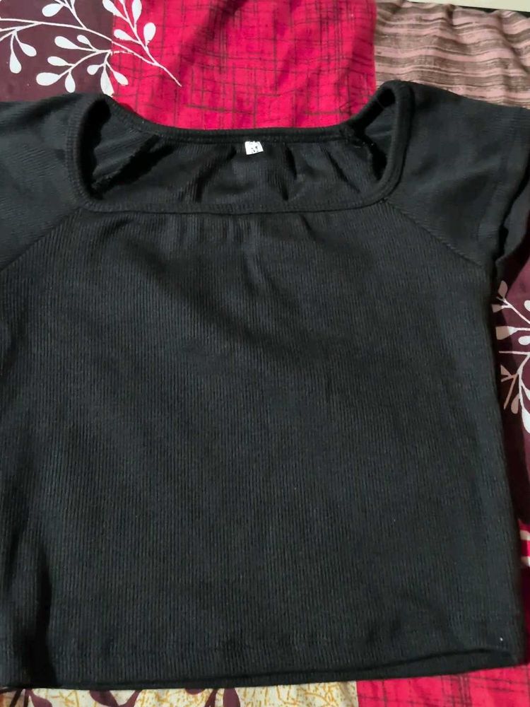 Black  Crop Top