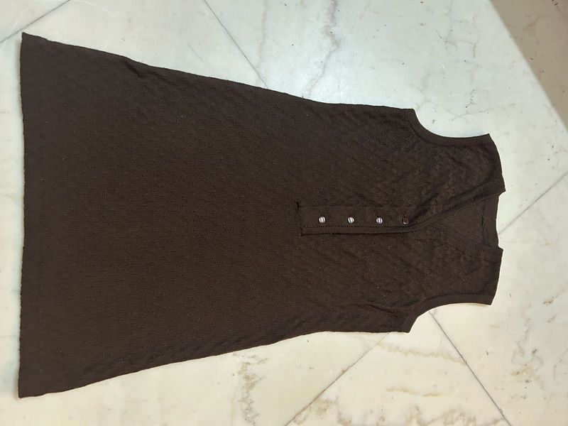 Brown Sleeveless Dress