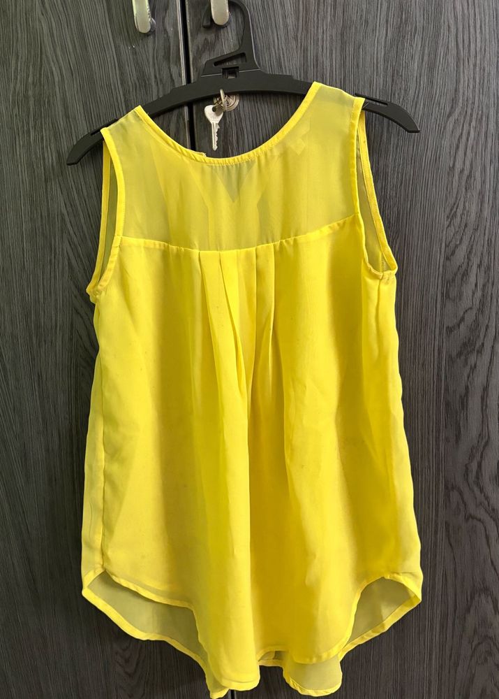 Yellow Sleeveless Top