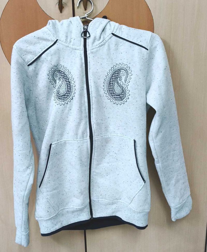 Warm Sweater With Embroidery