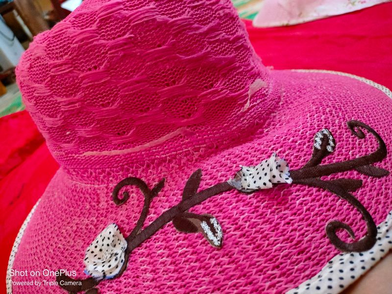 Designed Dark Pink Hat