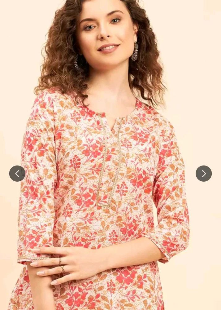 Floral Print Kurta
