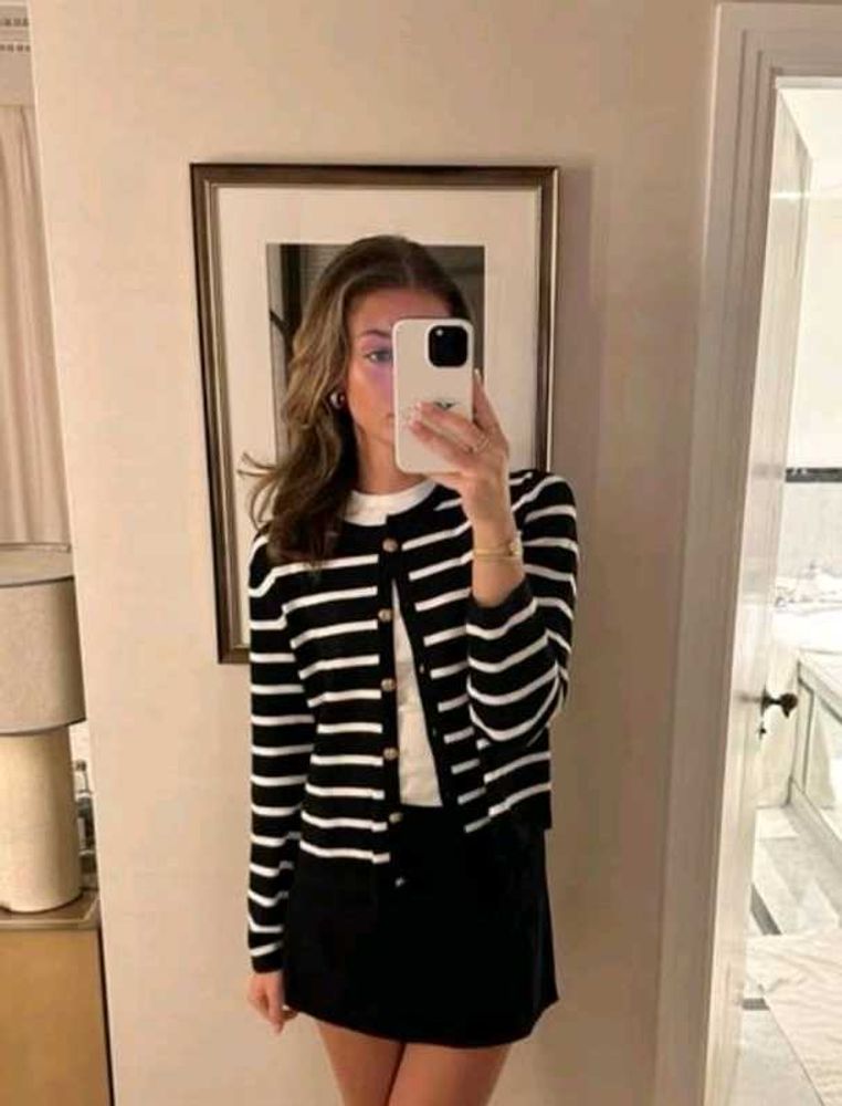 Striped Knit Cardigan