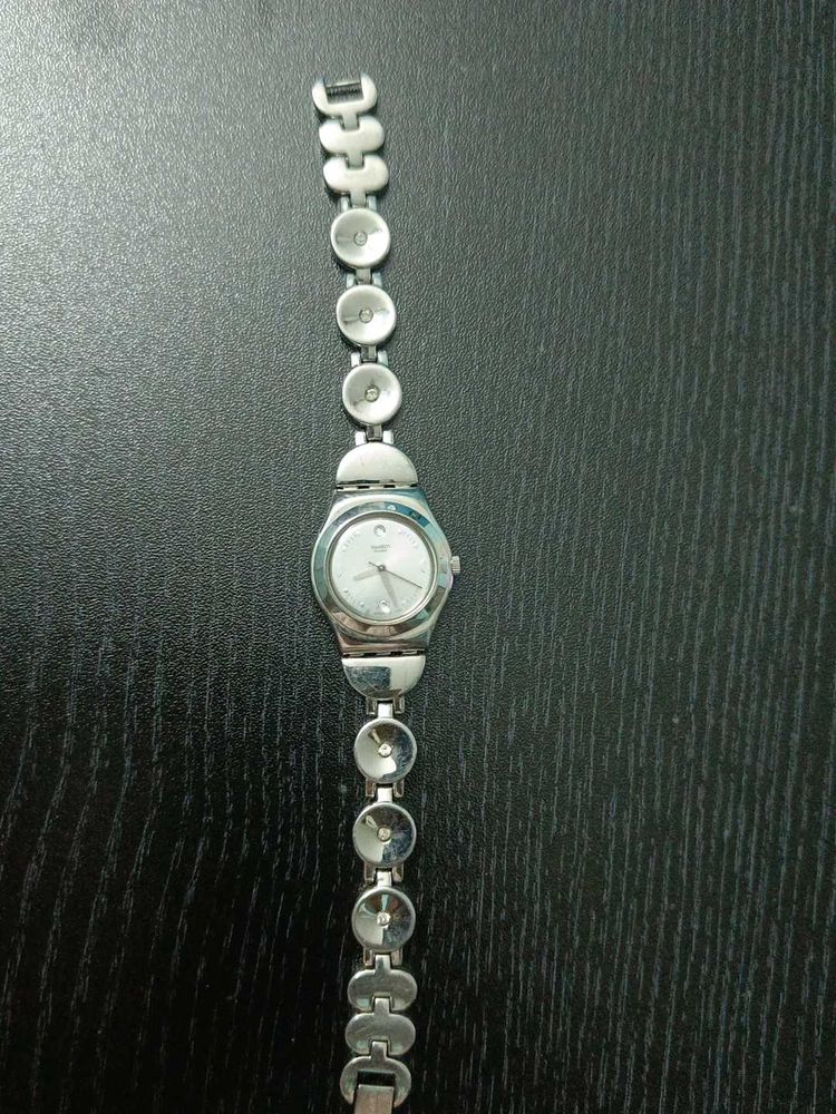 Vintage Silver Swatch Watch