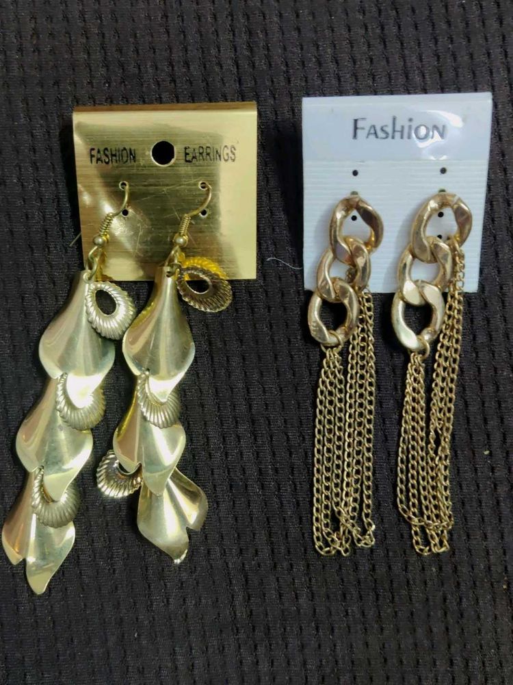 Two Pair Of Golden Earrings