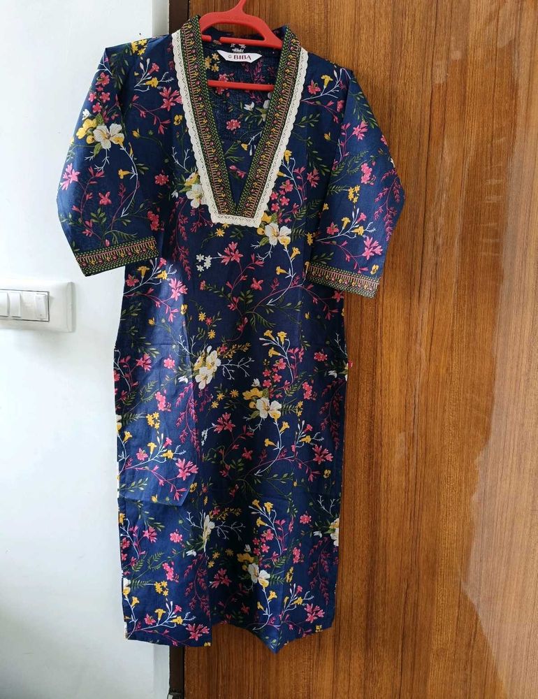 Biba Floral Kurta And Pant Set