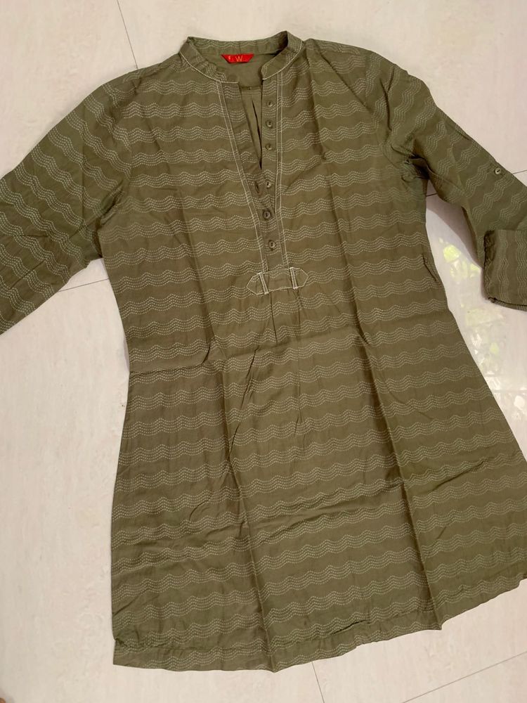 Elegant Olive Green Kurta