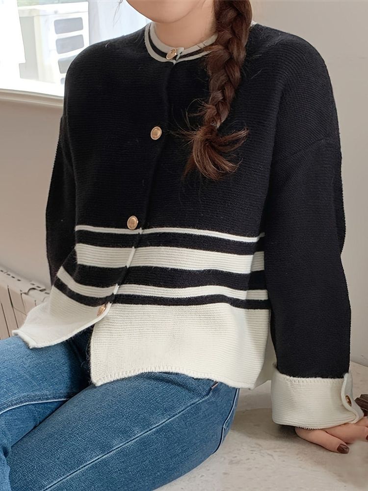 Striped Knit Cardigan