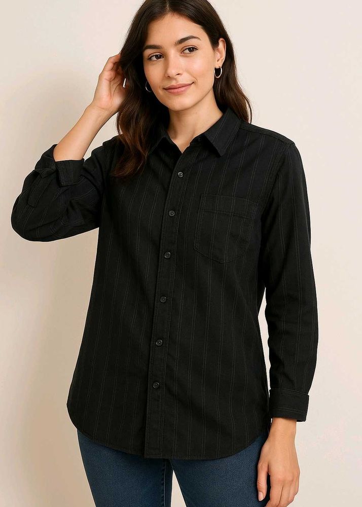 Black Button-Down Shirt UNISEX