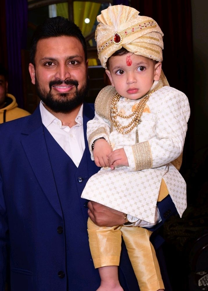 Full sherwani set for baby boy including mala