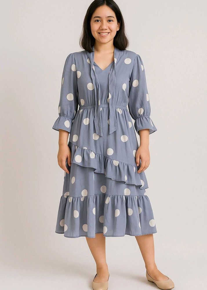 Grey Dot Dress