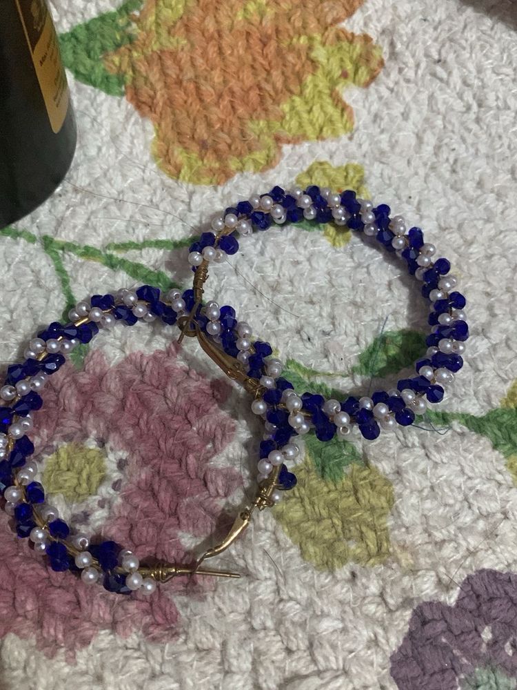 Beaded Hoop Earrings