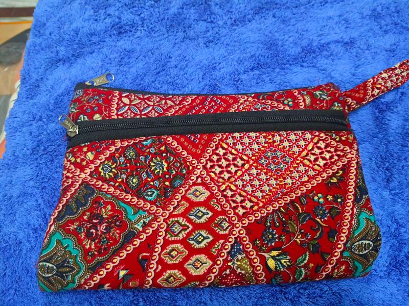 Ethnic Print Pouch