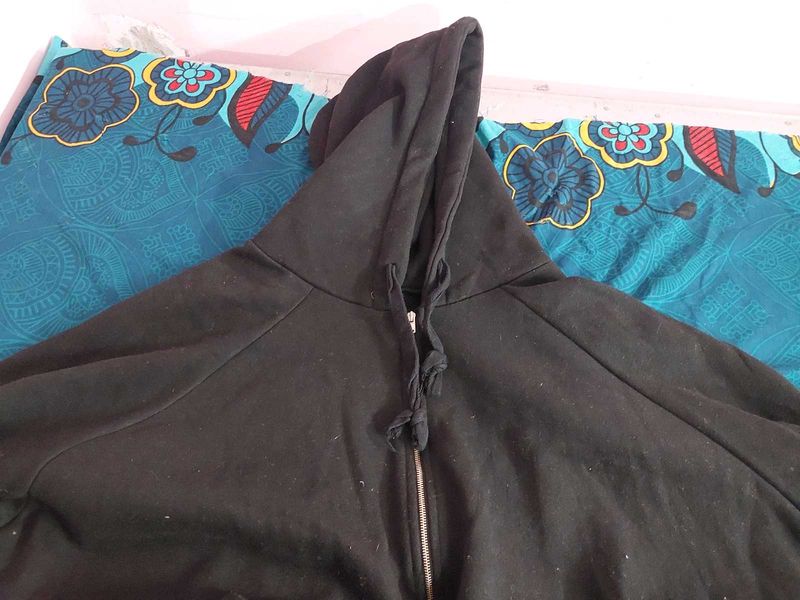 Black Zip-Up Hoodie