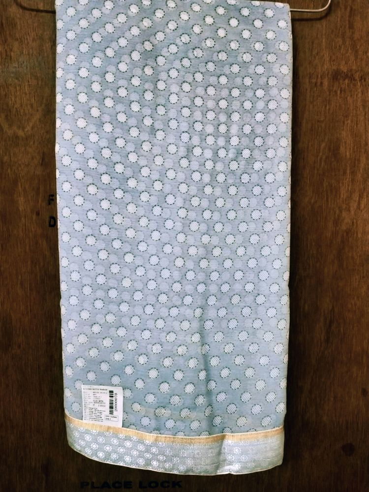 Brand New Beautiful Saree With Silver Border