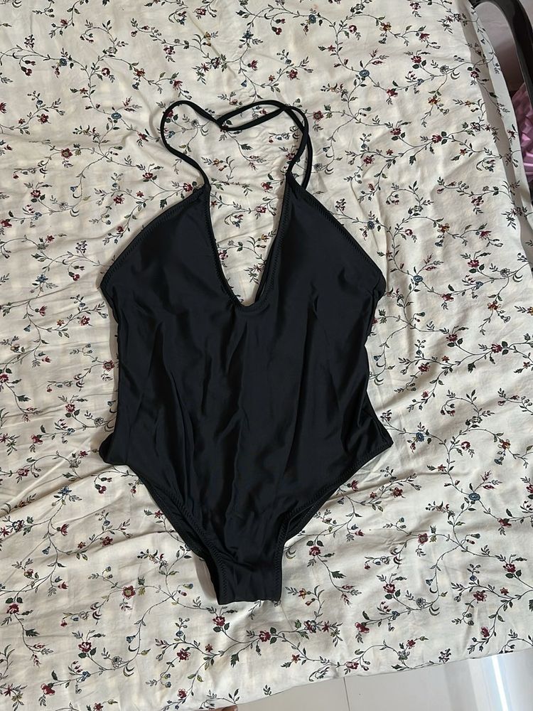 Black Bodysuit Swimsuit One Piece