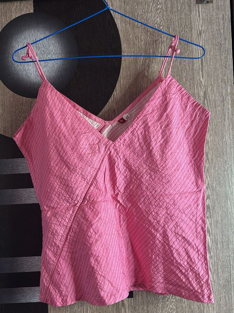 Pink Striped Cami Top