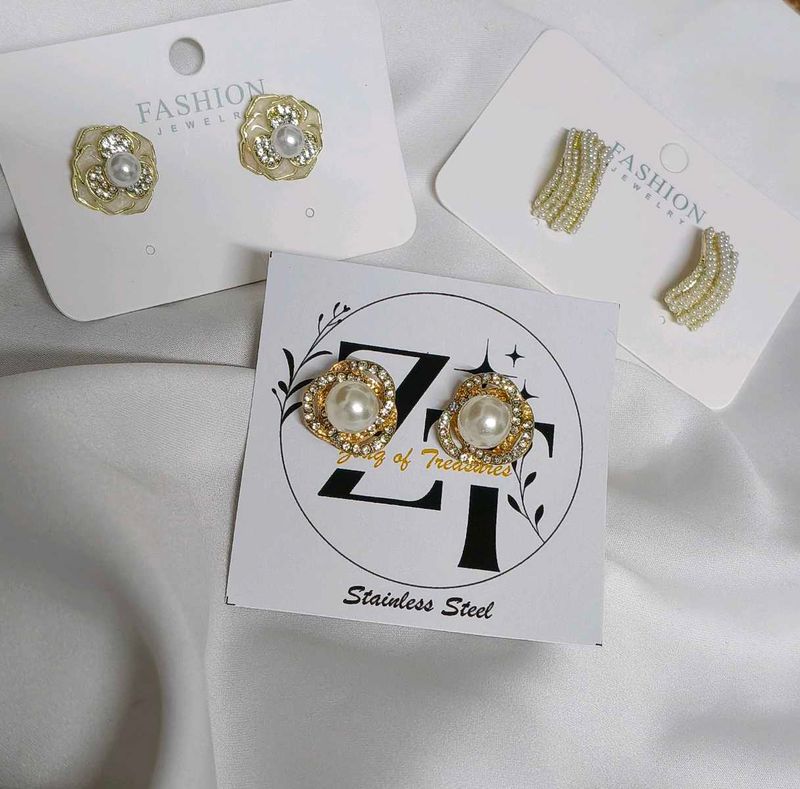 Pearl Flower Earrings