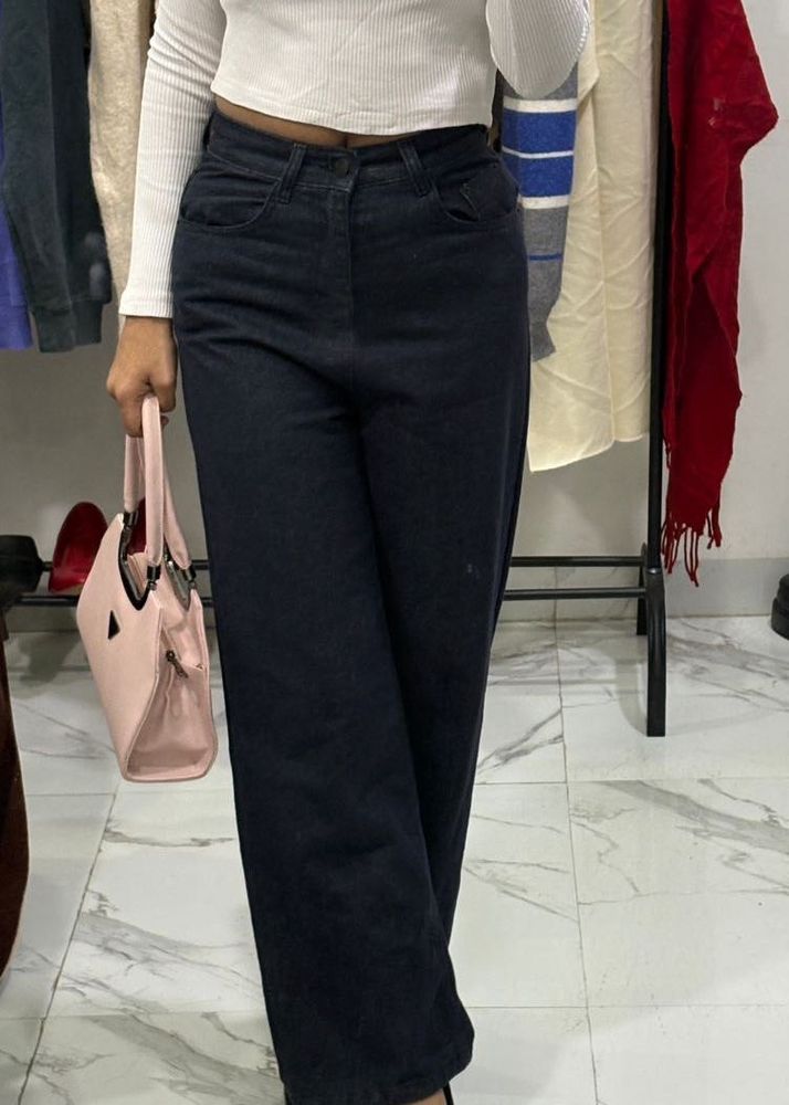 Wide Leg Black Charcol Jeans❤️