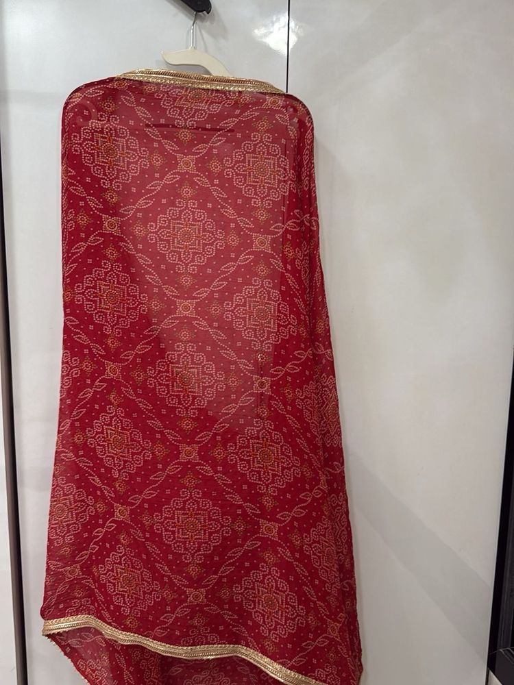 Red Bandhani Dupatta