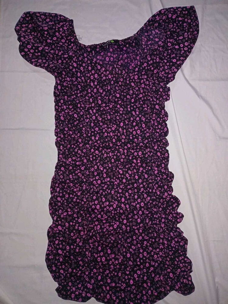 Aline Pink,black Dress Size:-S