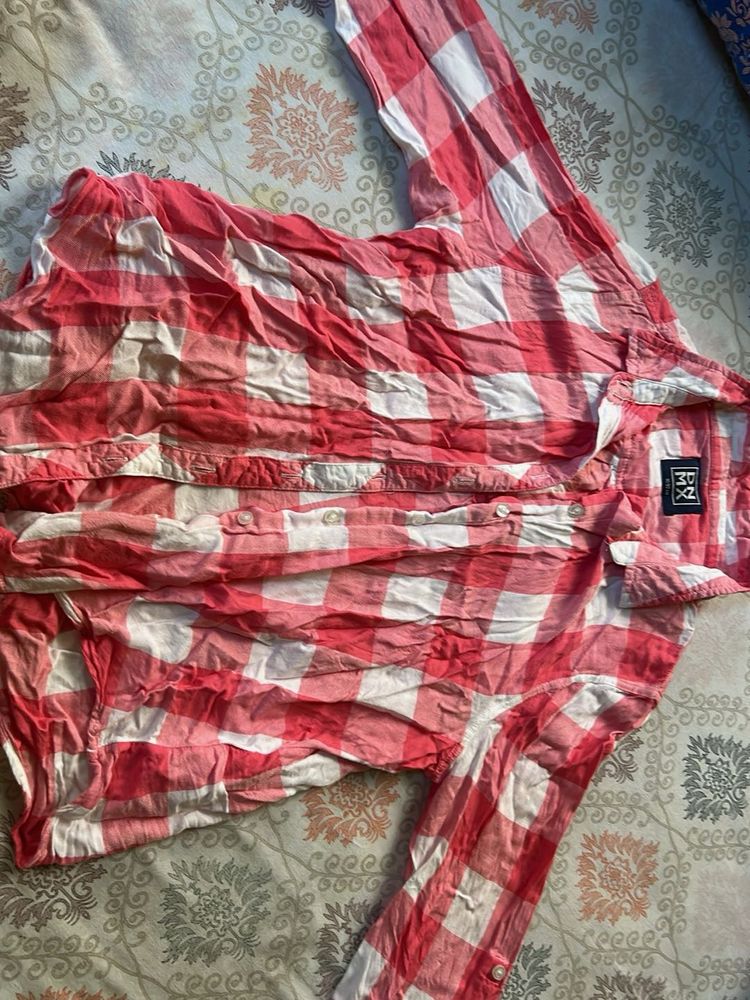 Checked Button-Down Shirt