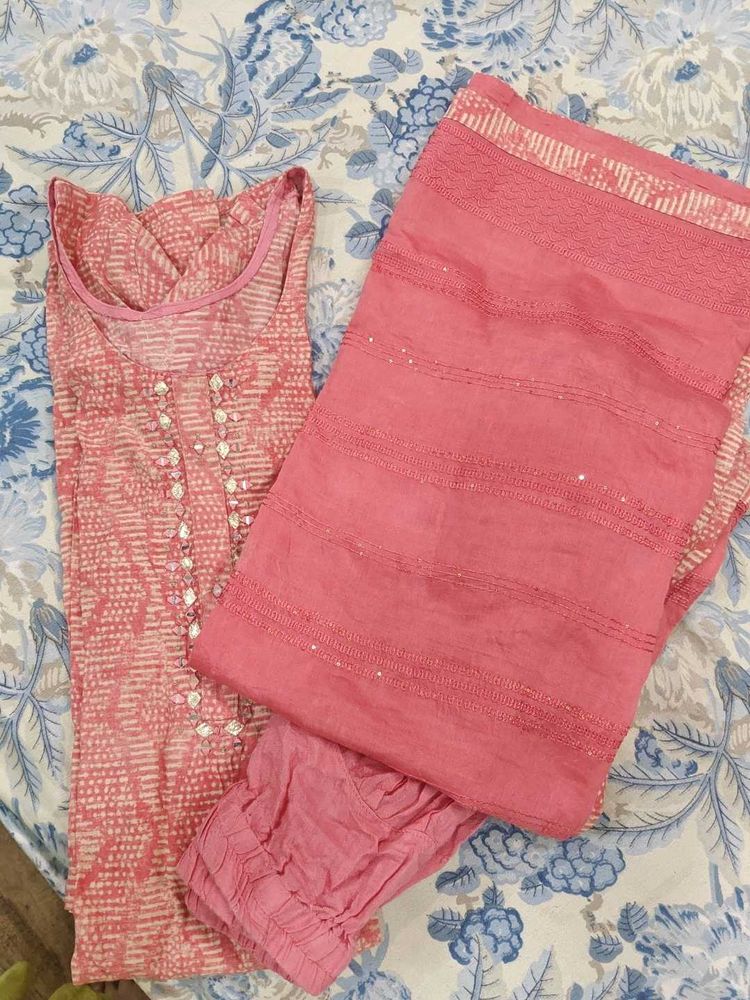 Pink Afgani 3 Pic Suit